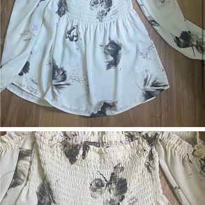 Bundle of cute white/patterned tops